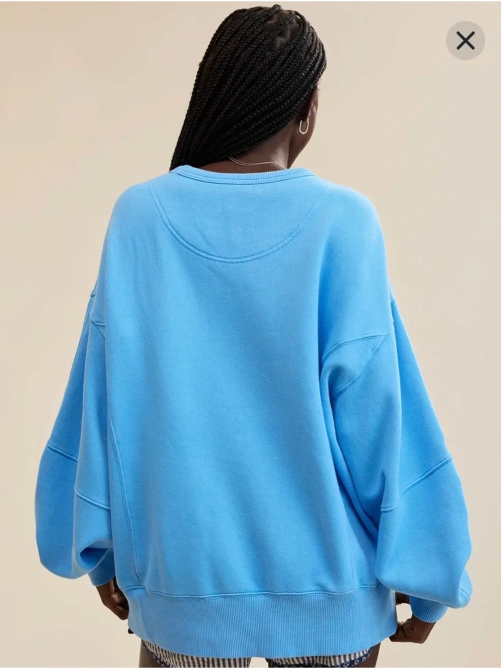 aerie Sky Blue Crewneck Sweatshirt - Picture 3 of 13